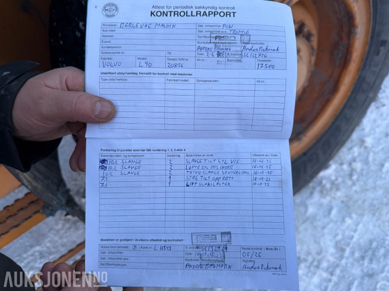 Wiellader 2004 Volvo L90E - Sentralsmøring - Ny motor