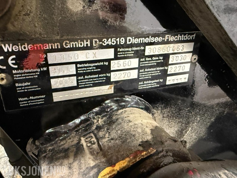Wiellader 2006 Weidemann 1350CX Hjullaster - 3387T - Skuff - Sertifisert