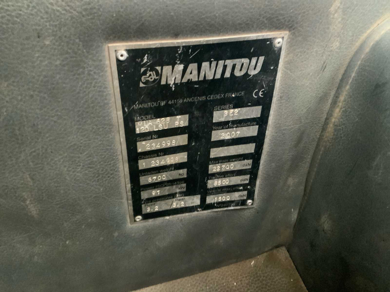 Wiellader 2007 MANITOU MLA628 120LSU SHOVEL