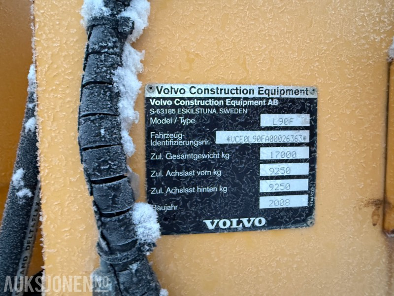 Wiellader 2008 Volvo L90F Rep.Objekt - Motorhavari - 14977t