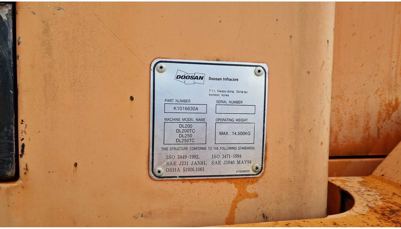 Wiellader 2010 DOOSAN DL200 WHEELED LOADER