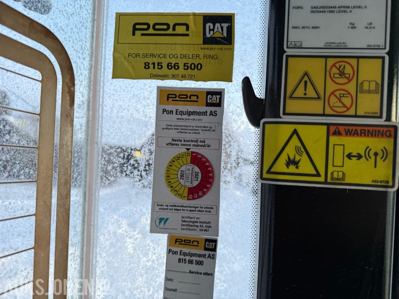 Wiellader 2012 Cat 907H2 - Planeringsskuffe - Pallegaffler - 3646T