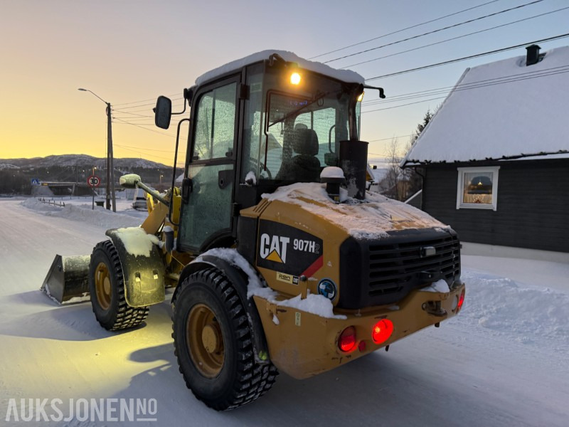 Wiellader 2012 Cat 907H2 - Planeringsskuffe - Pallegaffler - 3646T