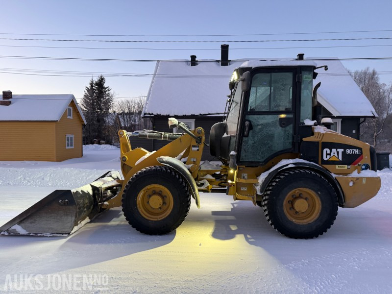 Wiellader 2012 Cat 907H2 - Planeringsskuffe - Pallegaffler - 3646T