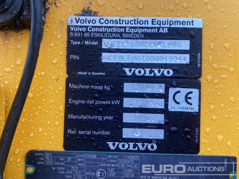 Wiellader 2013 Volvo L60G