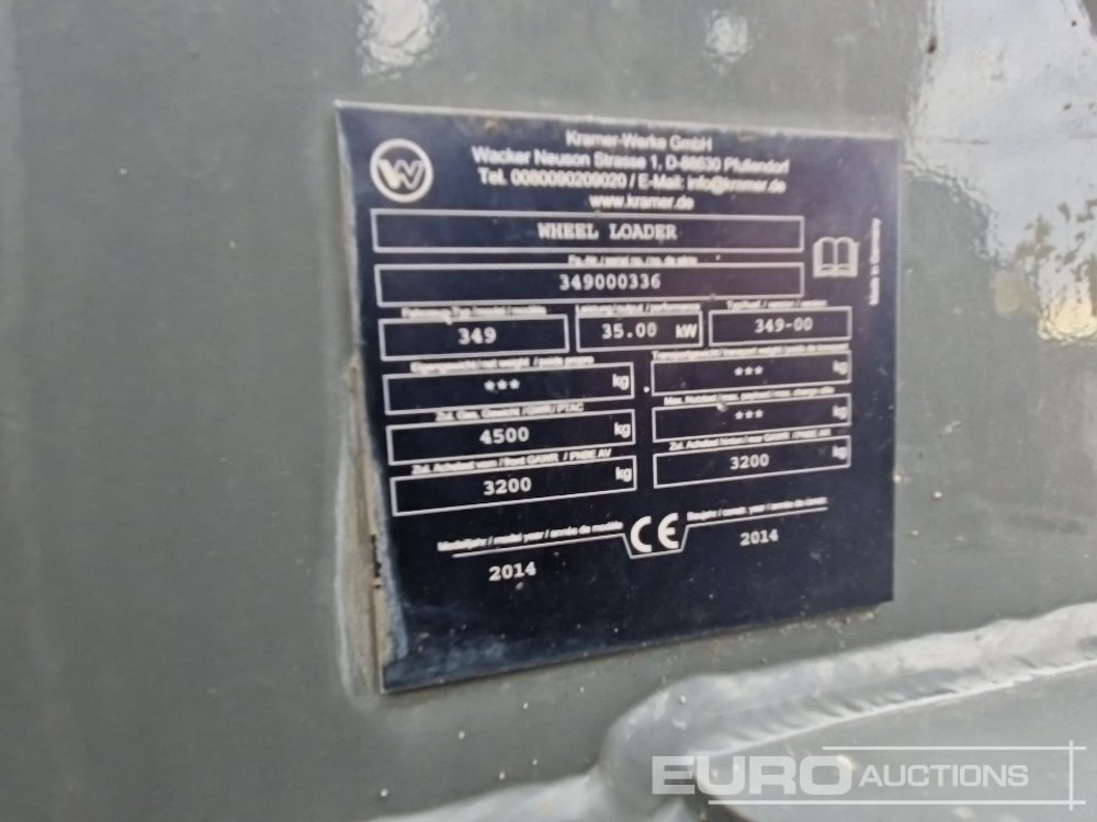Wiellader 2014 Wacker Neuson 349 Wheeled Loader, Forks, AC