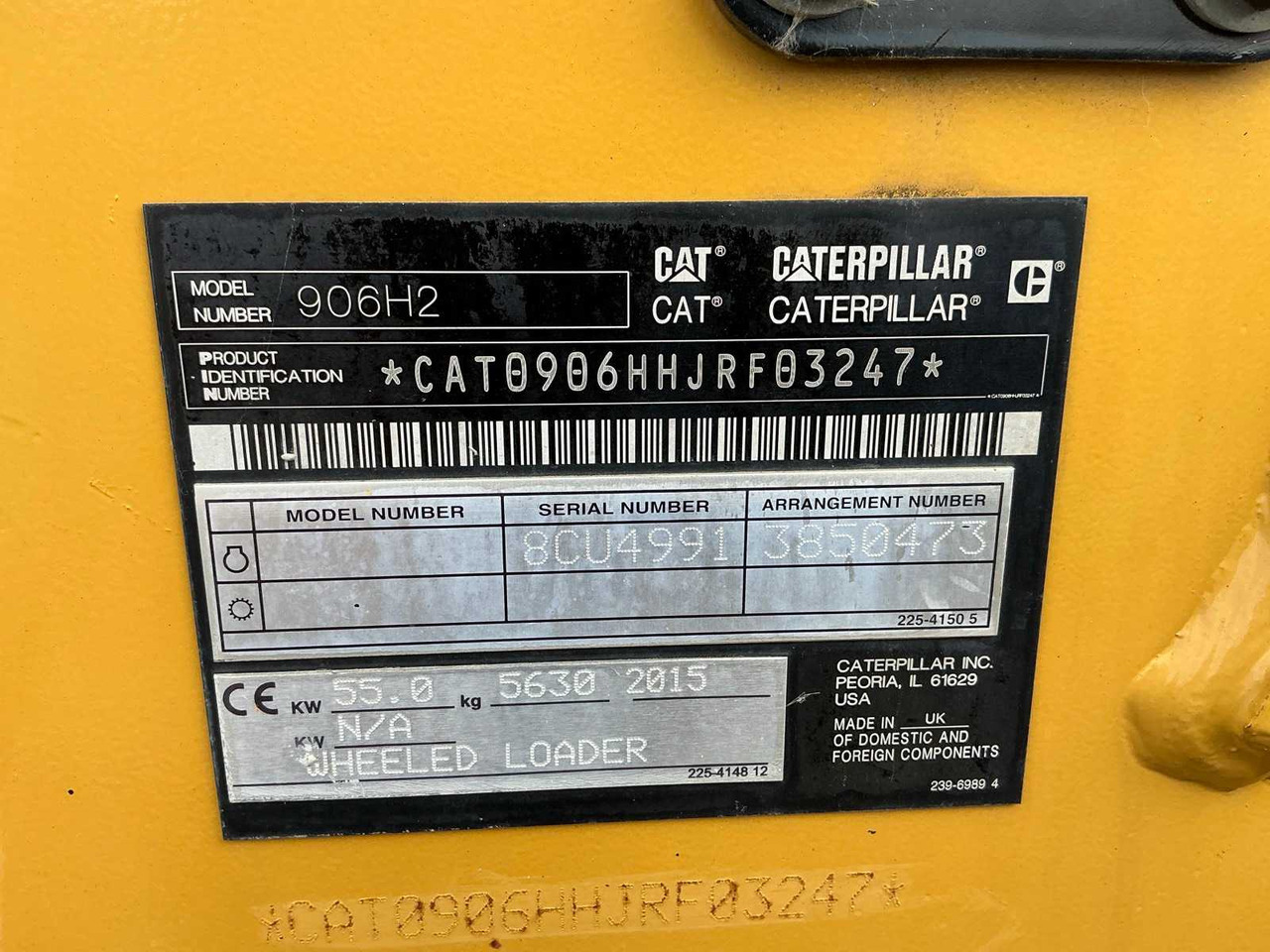 Wiellader 2015 CATERPILLAR 906H SHOVEL