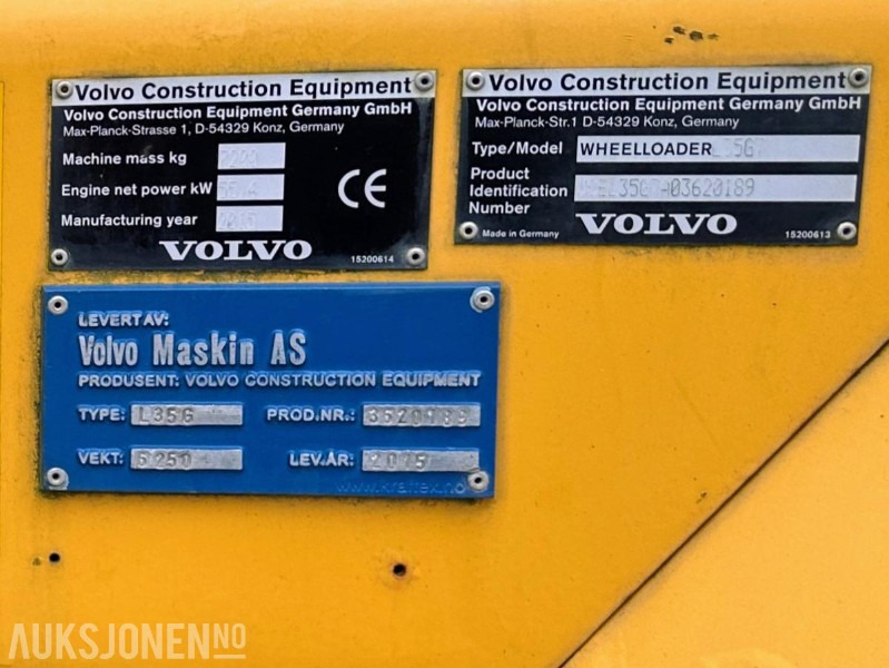 Wiellader 2015 VOLVO L35GT HJULLASTER / KOMPAKTLASTER 6555 TIMER