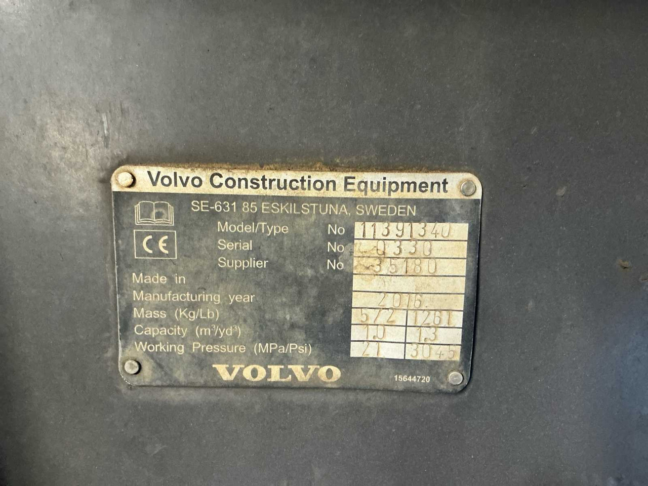 Wiellader 2016 VOLVO L30G SHOVEL