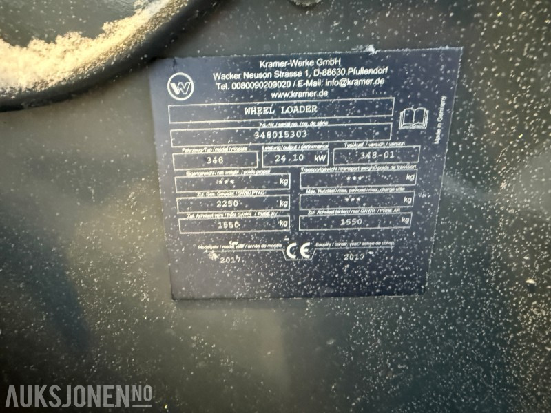 Wiellader 2017 KramerAllrad 5035 - Pallegaffler - Planeringsskuffe - 1543T