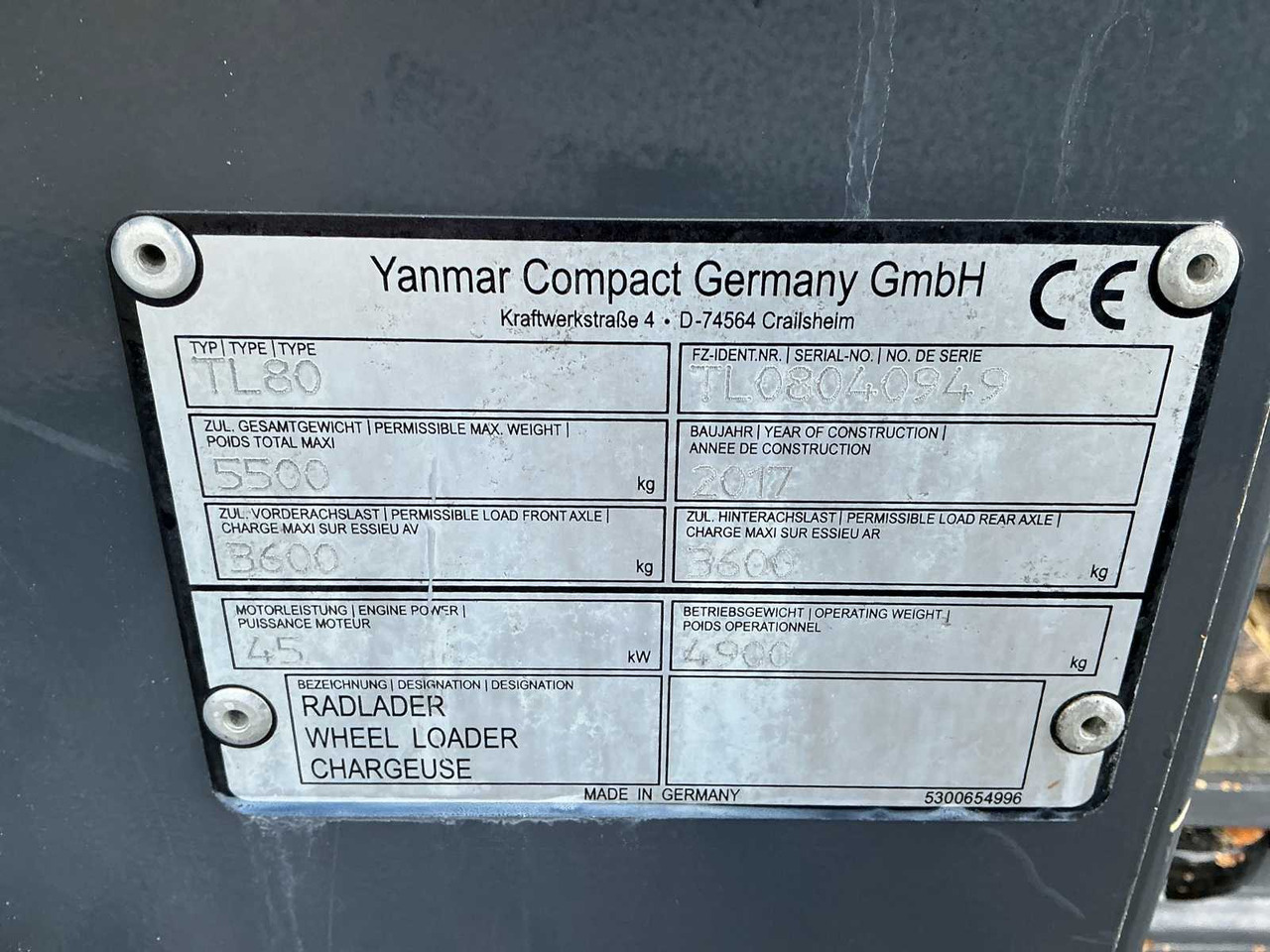 Wiellader 2017 SCHAEFF TL 80 SHOVEL