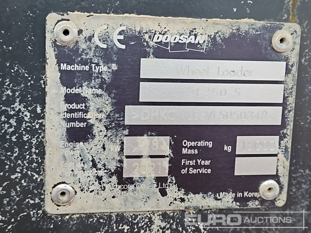 Wiellader 2021 Doosan DL250-5