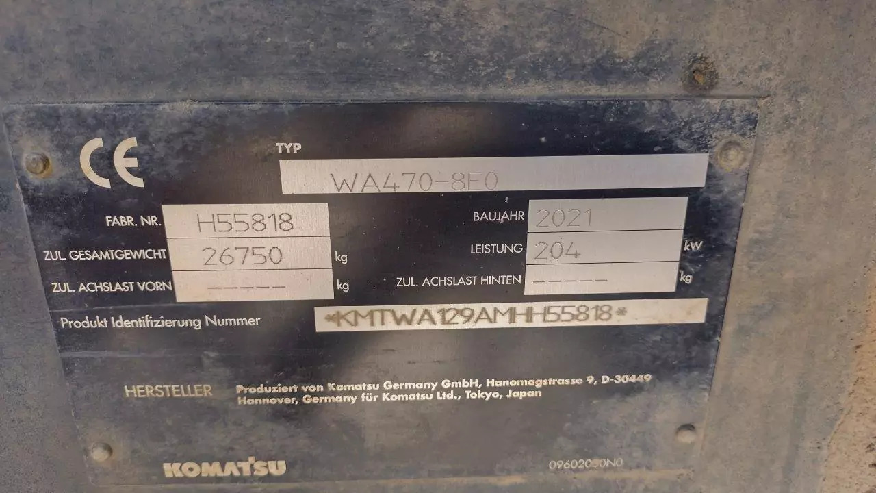 Wiellader 2021 Komatsu WA 470-8