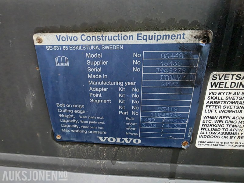 Wiellader 2022 Volvo L110H hjullaster kun 852 timer