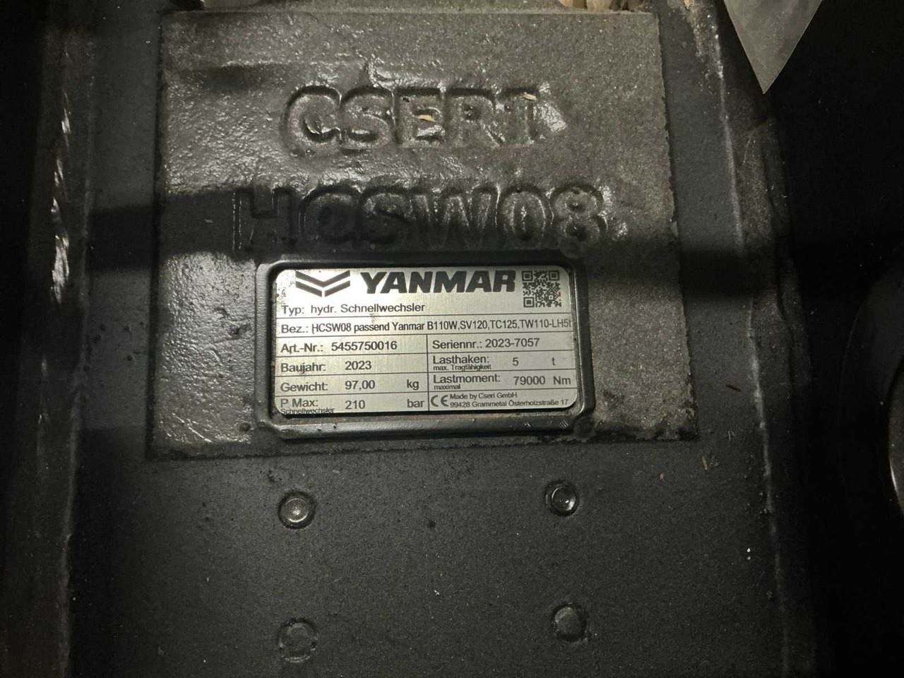 Wiellader 2023 YANMAR HCSW08 QUICK COUPLER, HYDR.