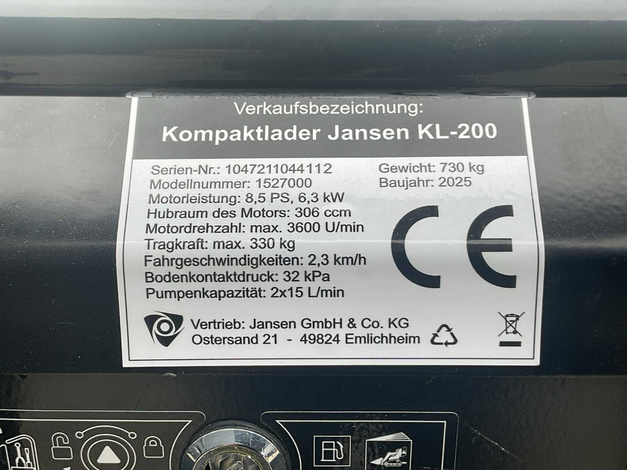 Wiellader 2024 JANSEN KL-200 KOMPAKT TRACK LOADER