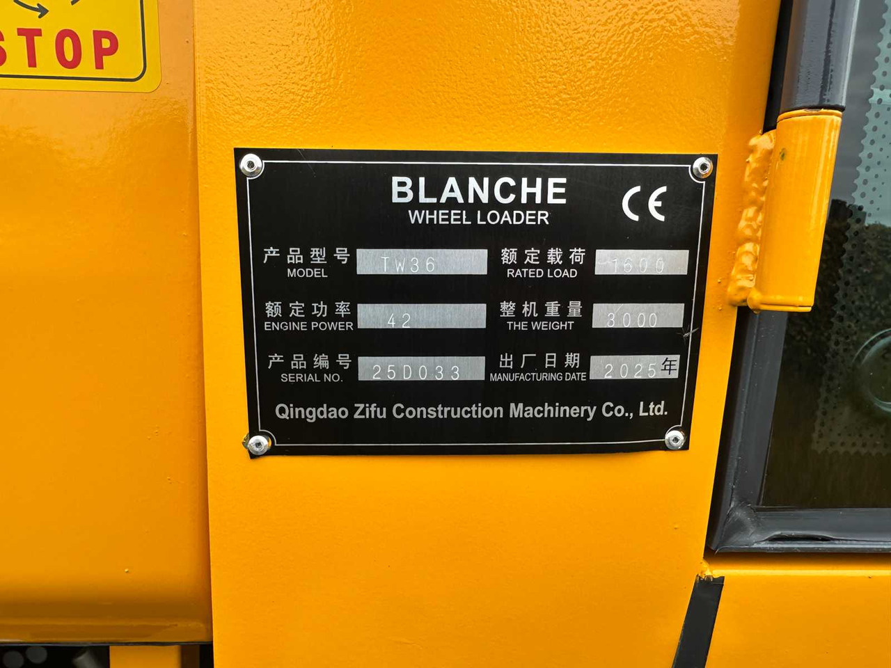 Wiellader BLANCHE - 2025 - TW36 - SHOVEL