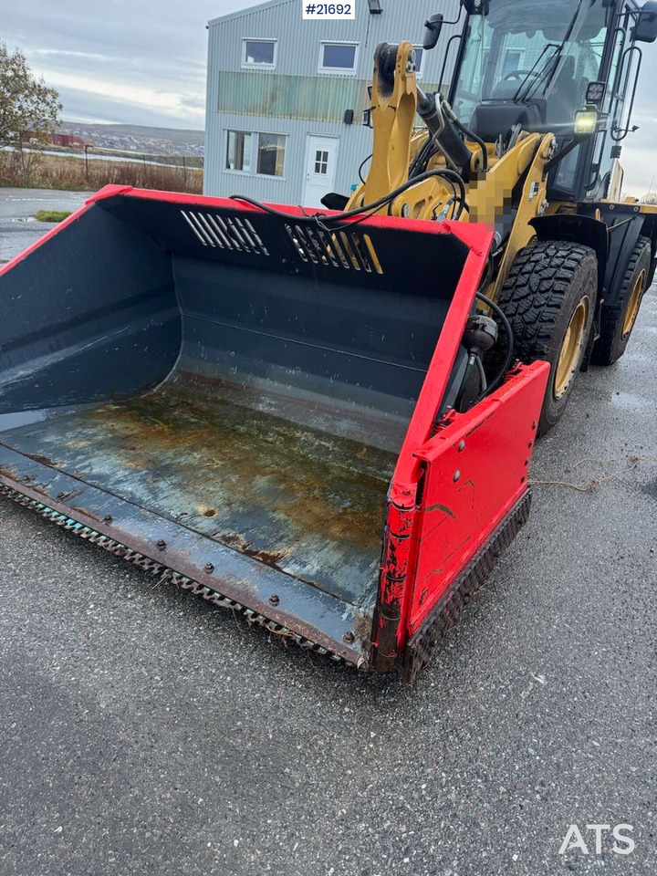 Wiellader CAT 918M hjullaster m/ planering skuffe, klappvinge skuffe og snøfres. SE VIDEO