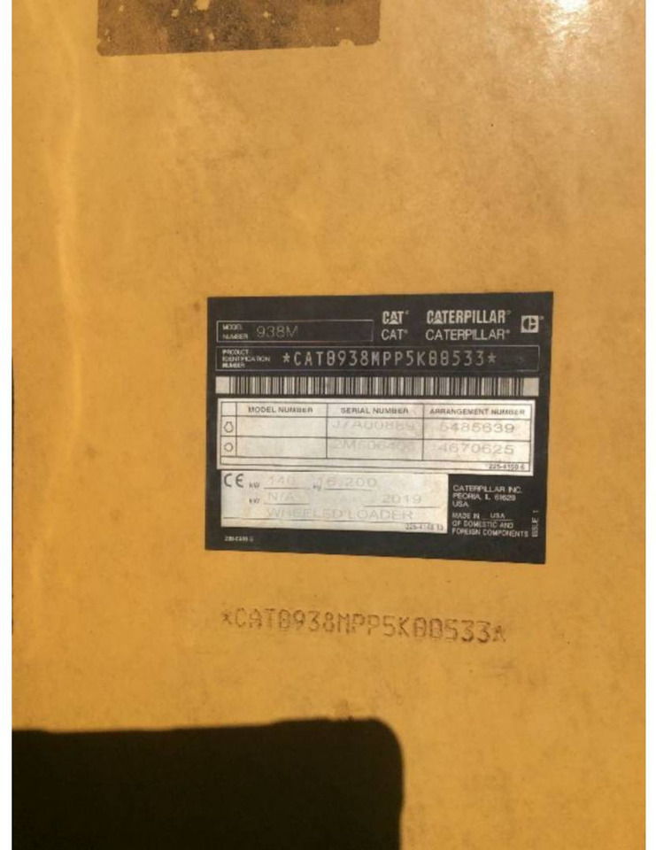 Wiellader CAT 938M