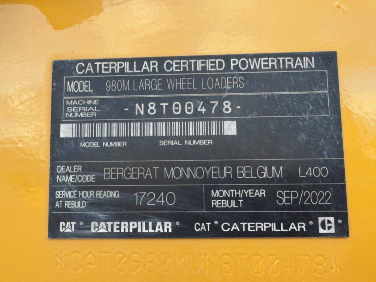 Wiellader CAT 980M
