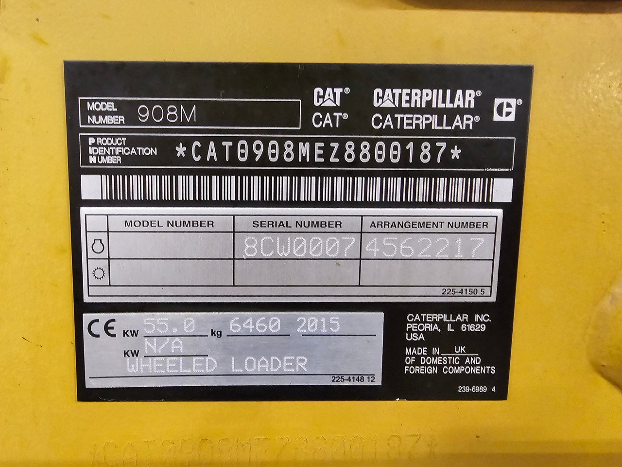 Wiellader Cat 908M