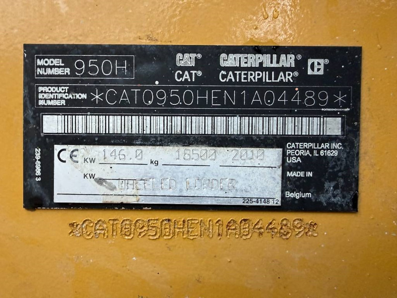 Wiellader Cat 950H - Full steering - 3rd valve