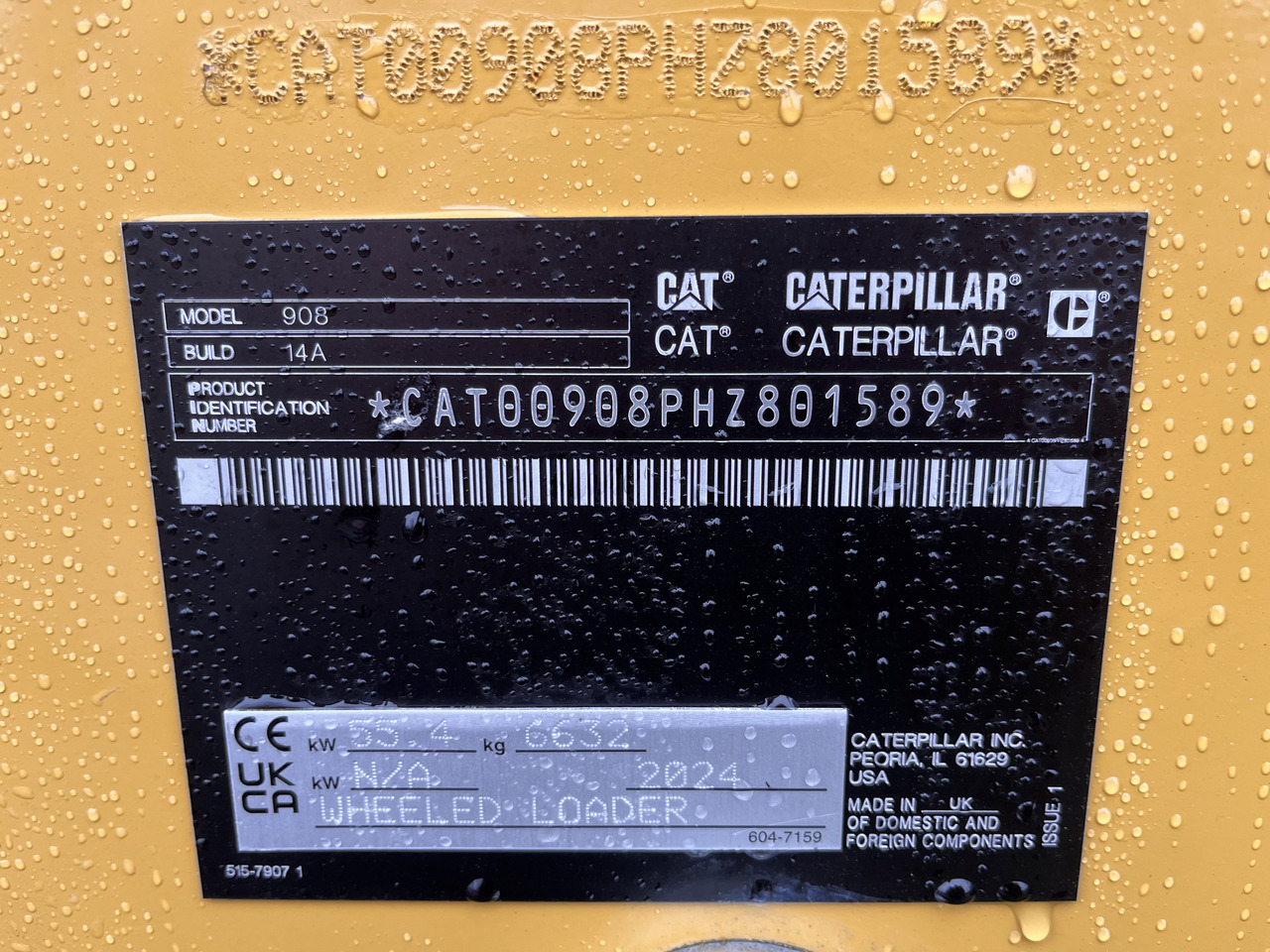 Wiellader Caterpillar Radlader 908HL-14A