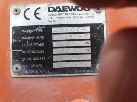 Wiellader DAEWOO LOADER MG 300