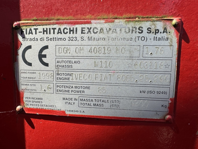 Wiellader FIAT-HITACHI W110