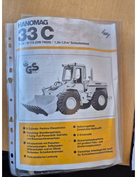 Wiellader Hanomag 33 D //forks / Bucket//