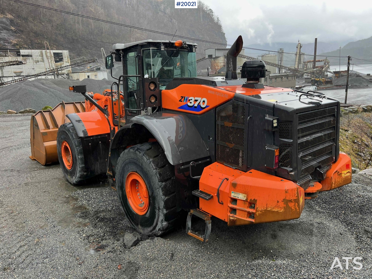 Wiellader Hitachi zw370-6 Hjullaster m/ vekt, skriver og skuffe