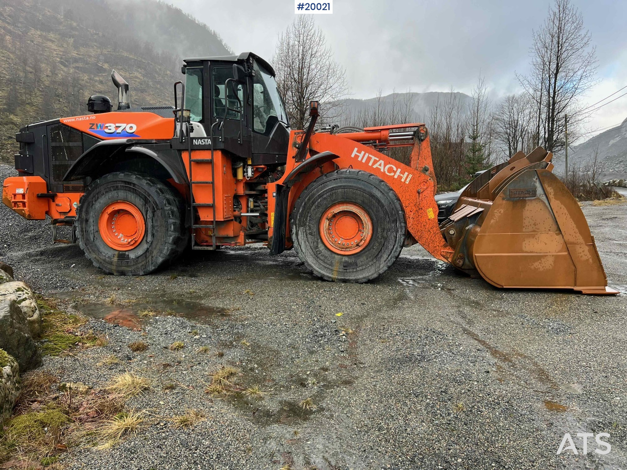 Wiellader Hitachi zw370-6 Hjullaster m/ vekt, skriver og skuffe