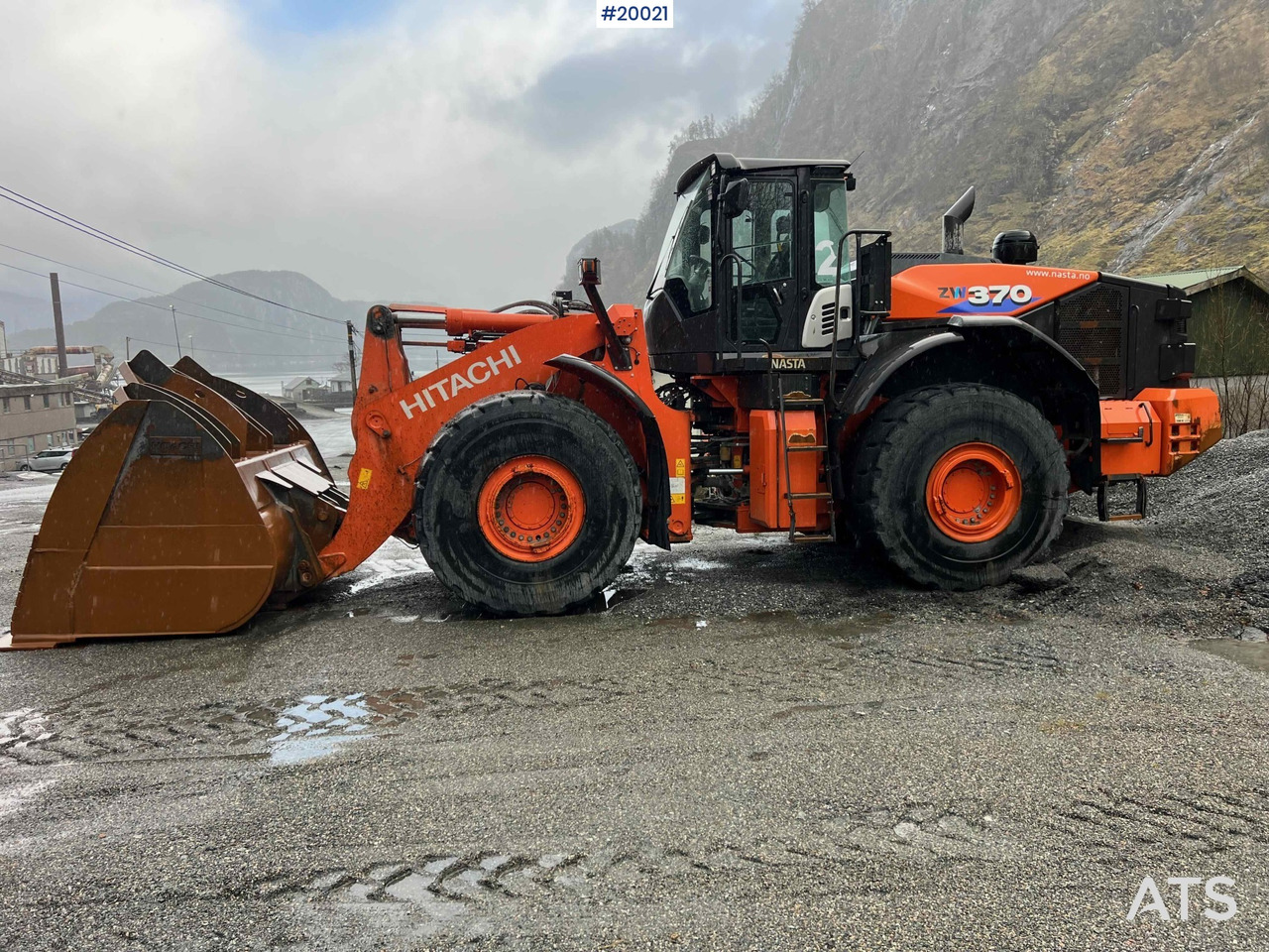 Wiellader Hitachi zw370-6 Hjullaster m/ vekt, skriver og skuffe