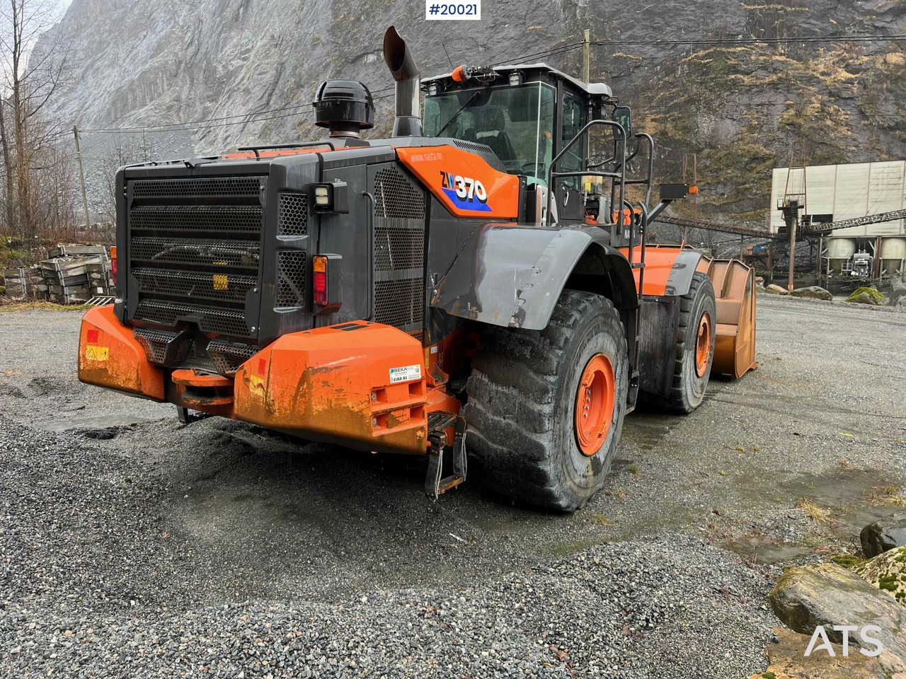 Wiellader Hitachi zw370-6 Hjullaster m/ vekt, skriver og skuffe