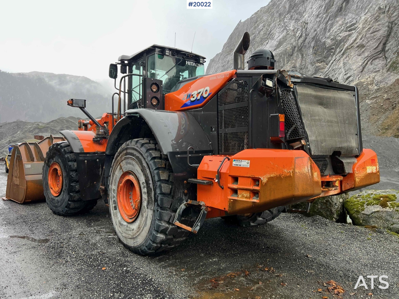 Wiellader Hitachi zw370-6 hjullaster m / vekt, skriver og skuffe