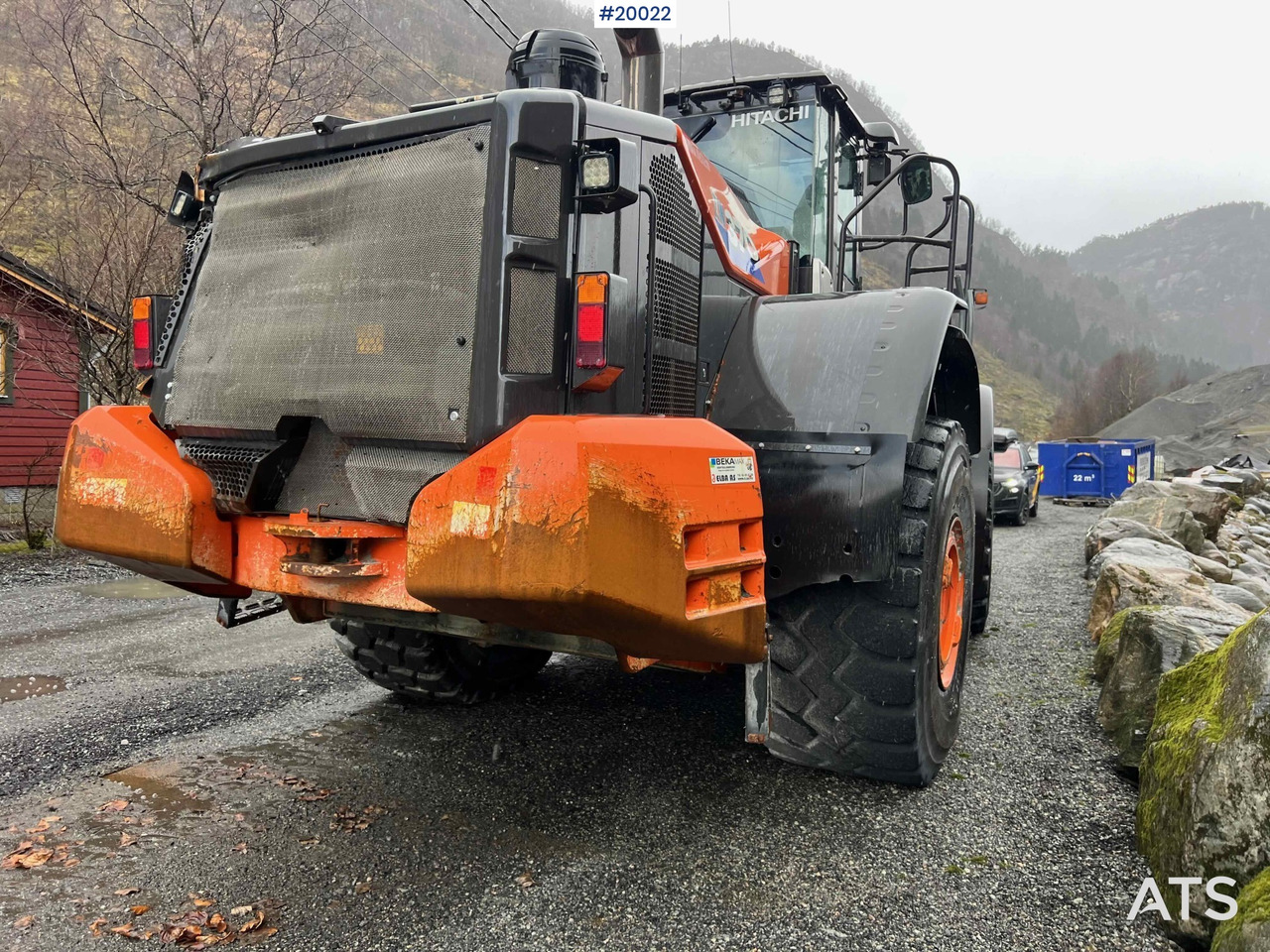 Wiellader Hitachi zw370-6 hjullaster m / vekt, skriver og skuffe