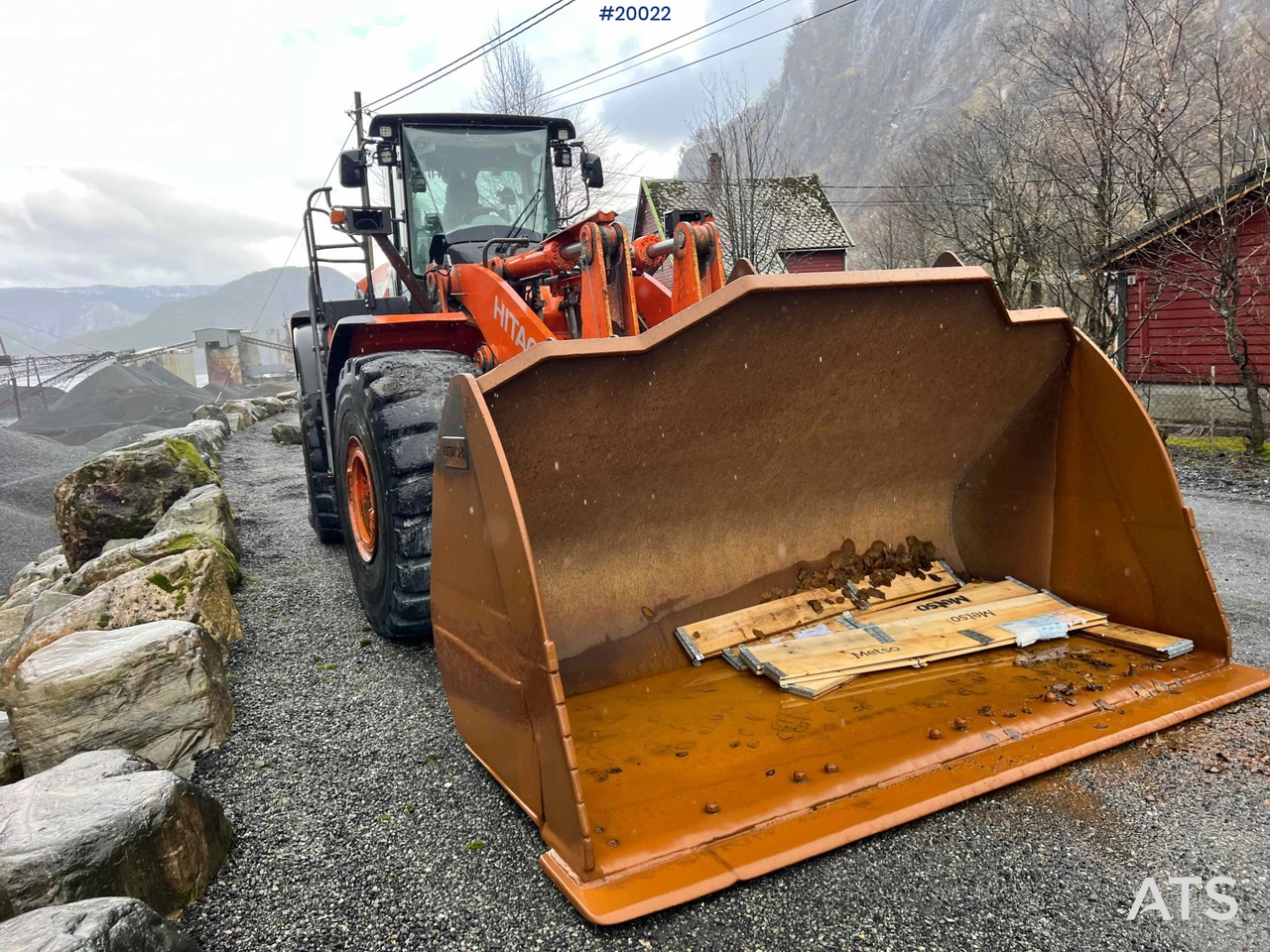 Wiellader Hitachi zw370-6 hjullaster m / vekt, skriver og skuffe