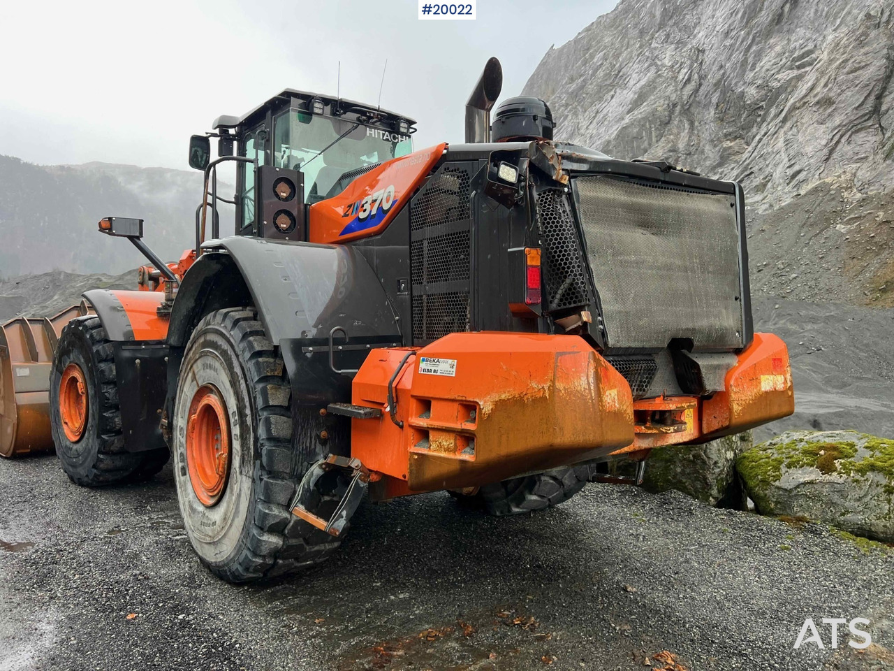 Wiellader Hitachi zw370-6 hjullaster m / vekt, skriver og skuffe