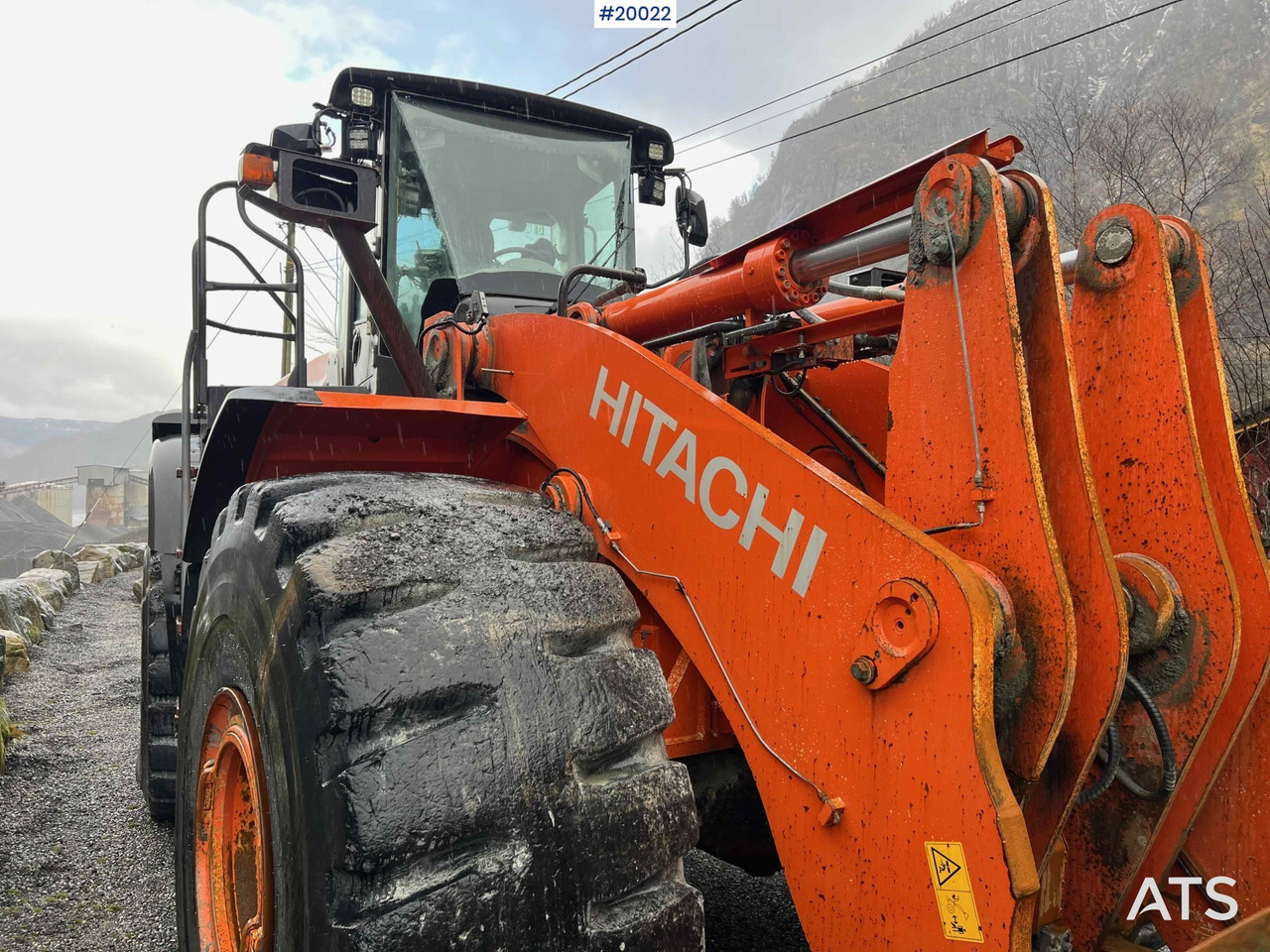 Wiellader Hitachi zw370-6 hjullaster m / vekt, skriver og skuffe