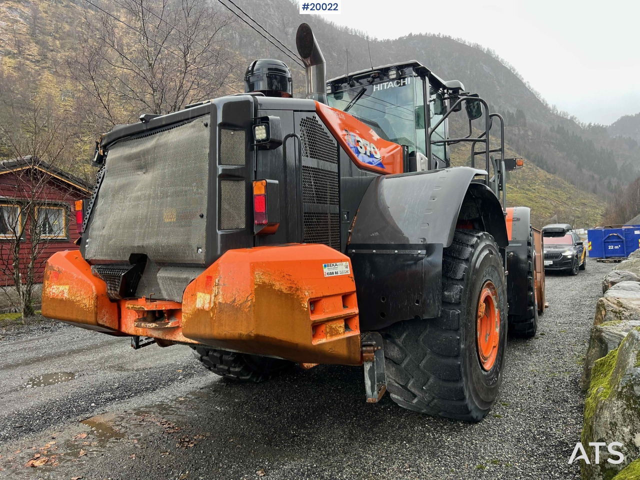 Wiellader Hitachi zw370-6 hjullaster m / vekt, skriver og skuffe