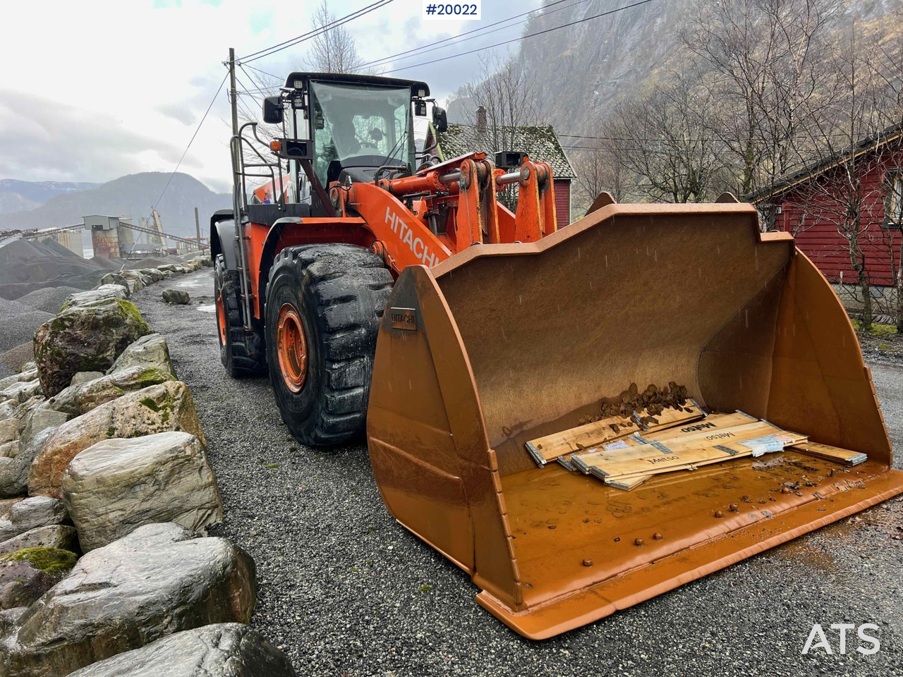 Wiellader Hitachi zw370-6 hjullaster m / vekt, skriver og skuffe