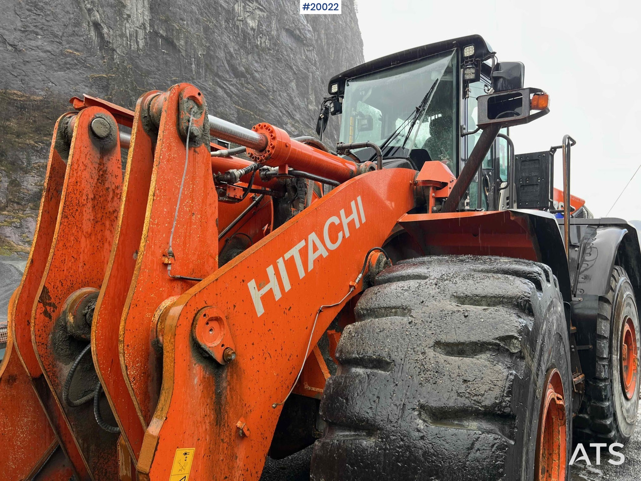 Wiellader Hitachi zw370-6 hjullaster m / vekt, skriver og skuffe