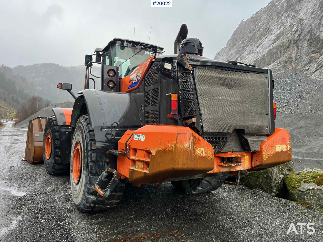 Wiellader Hitachi zw370-6 hjullaster m / vekt, skriver og skuffe
