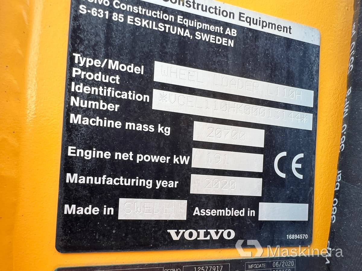Wiellader Hjullastare Volvo L110H
