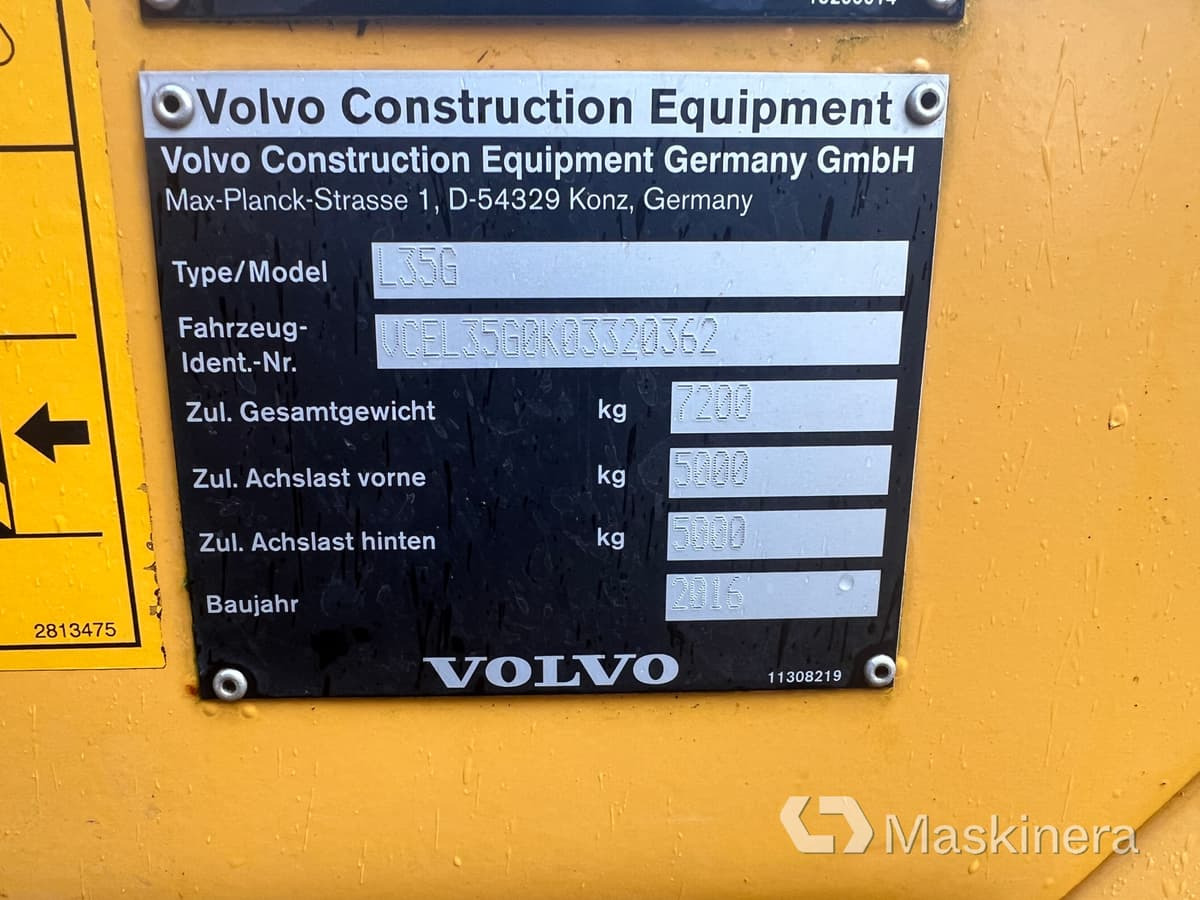 Wiellader Hjullastare Volvo L35G med redskap