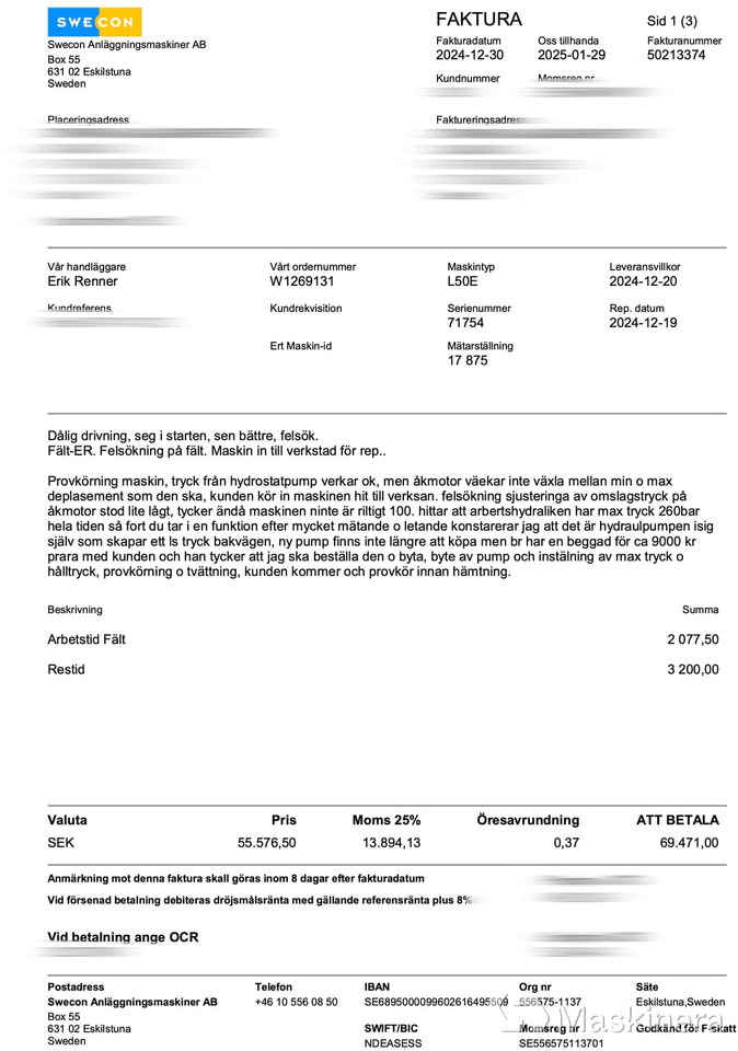 Wiellader Hjullastare Volvo L50E med tillbehör