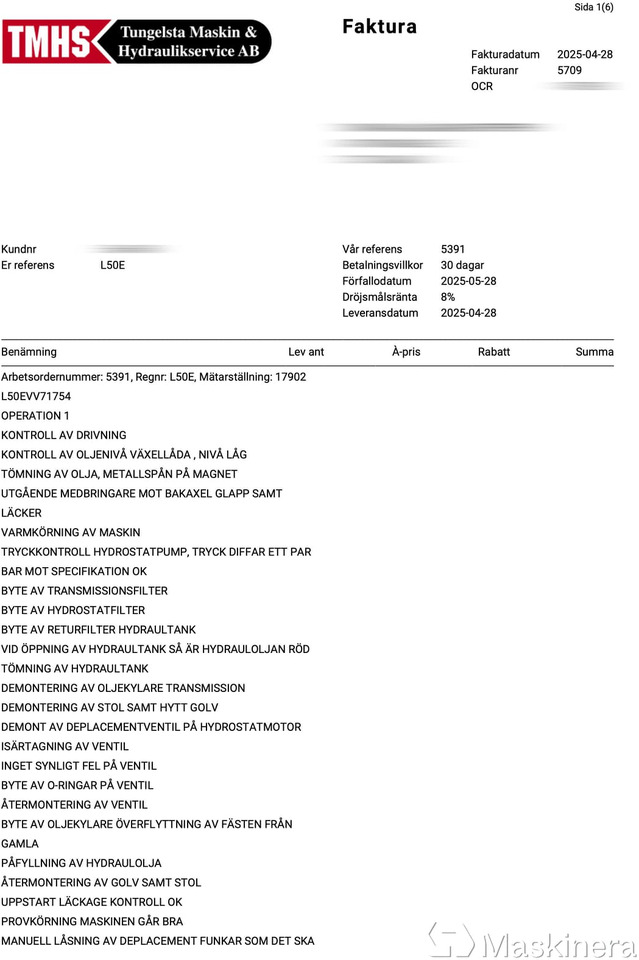 Wiellader Hjullastare Volvo L50E med tillbehör