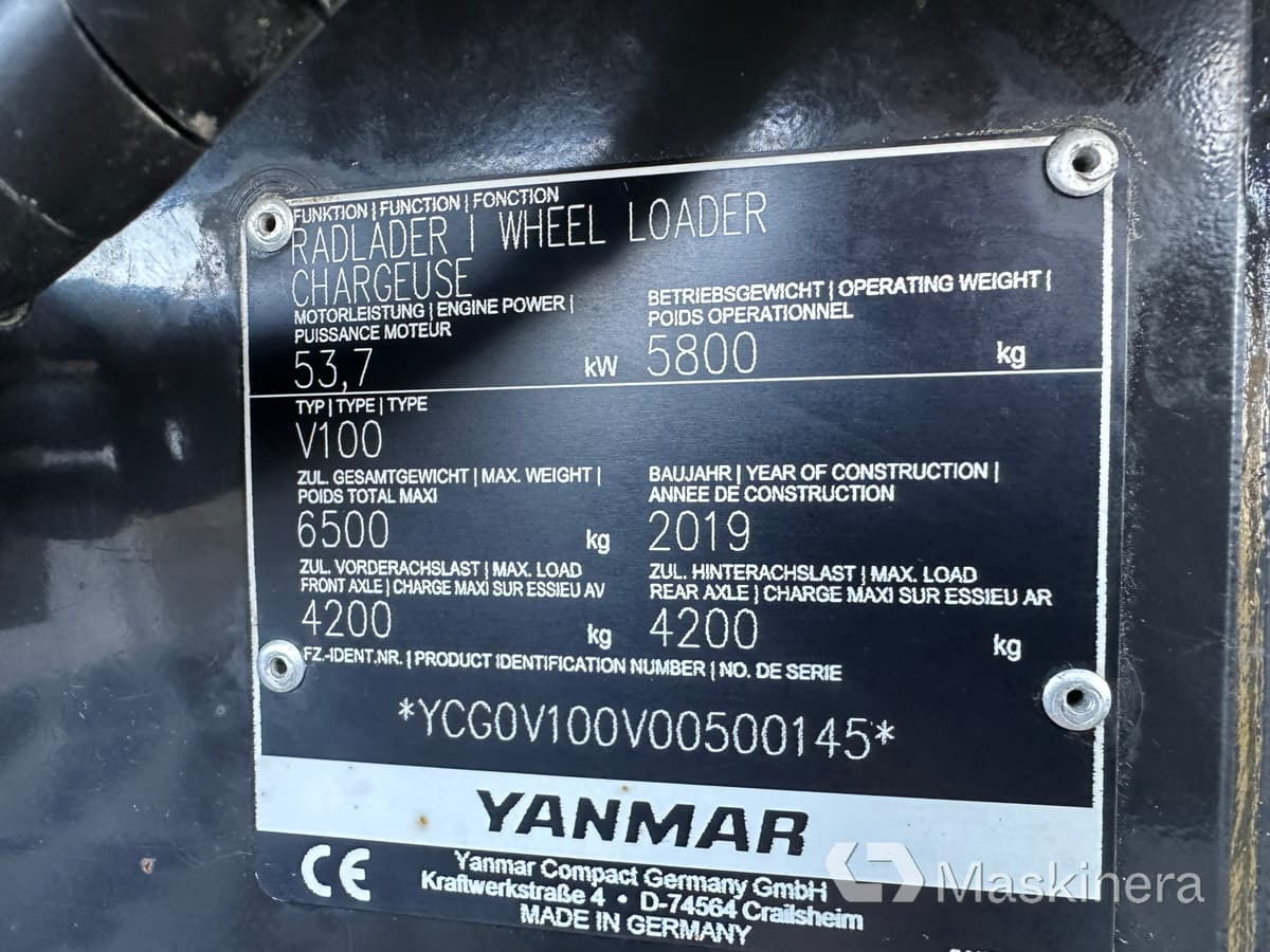 Wiellader Hjullastare Yanmar V100