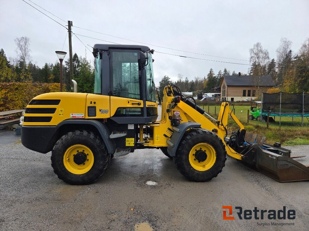 Wiellader Hjullastare Yanmar V100 Med Vikplog och Sandskopa Panolinolja