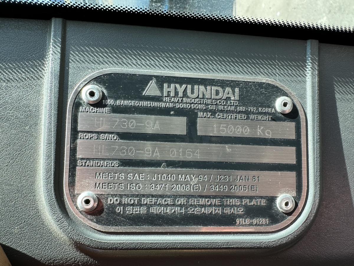 Wiellader Hyundai HL730-9A 4X4 Radlader Mulch-/Klappschaufel KLIMA A/C